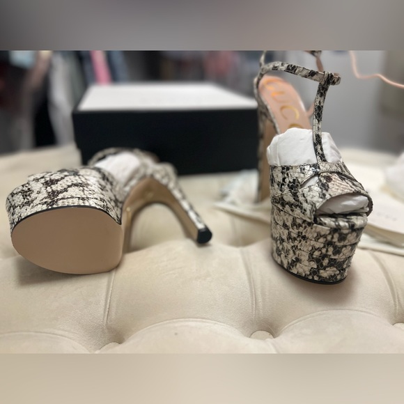 Gucci Rock Python Moluro Radiata Print Sandal Pumps - Picture 11 of 16